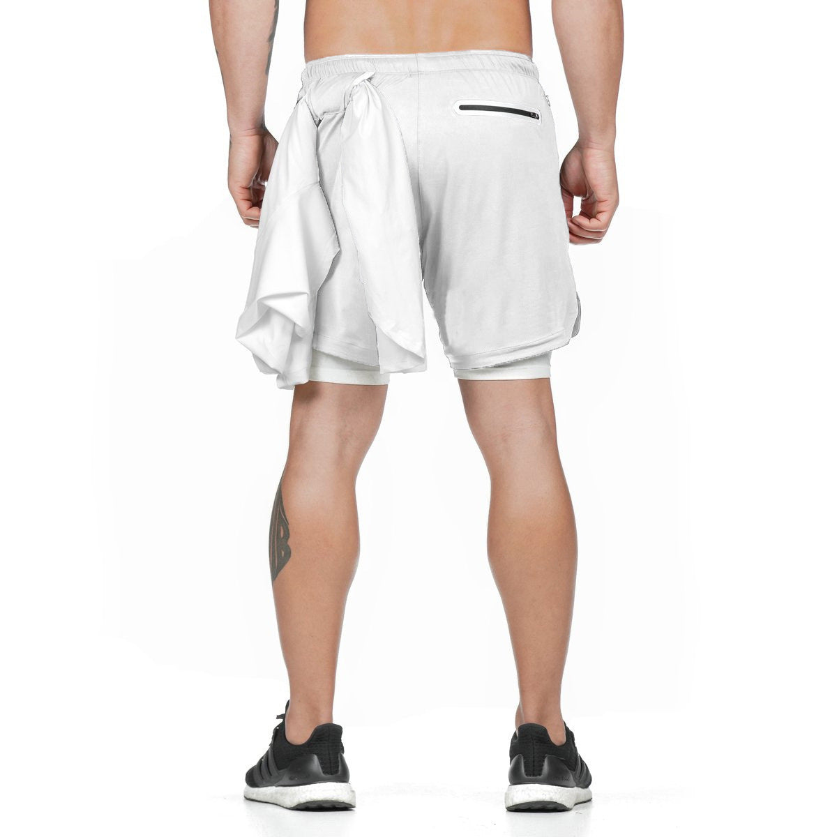 Men 2 In 1 Double-deck Quick Dry GYM  Shorts