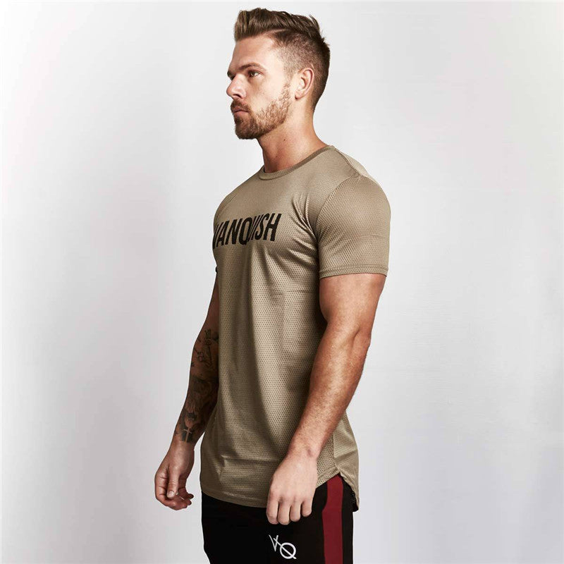 short-sleeved workout T shirt