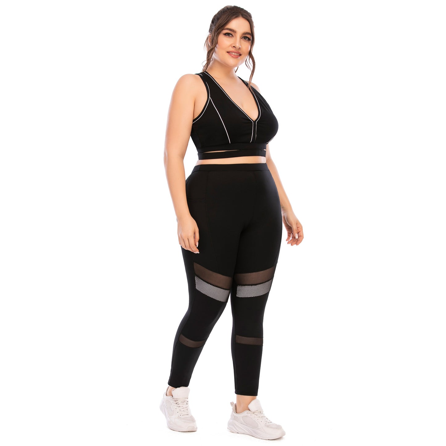 PLUS SIZE FITNESS LEGGINGS/BRA