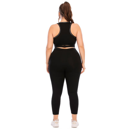 PLUS SIZE FITNESS LEGGINGS/BRA