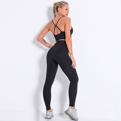 Knitted seamless Legging + Bra